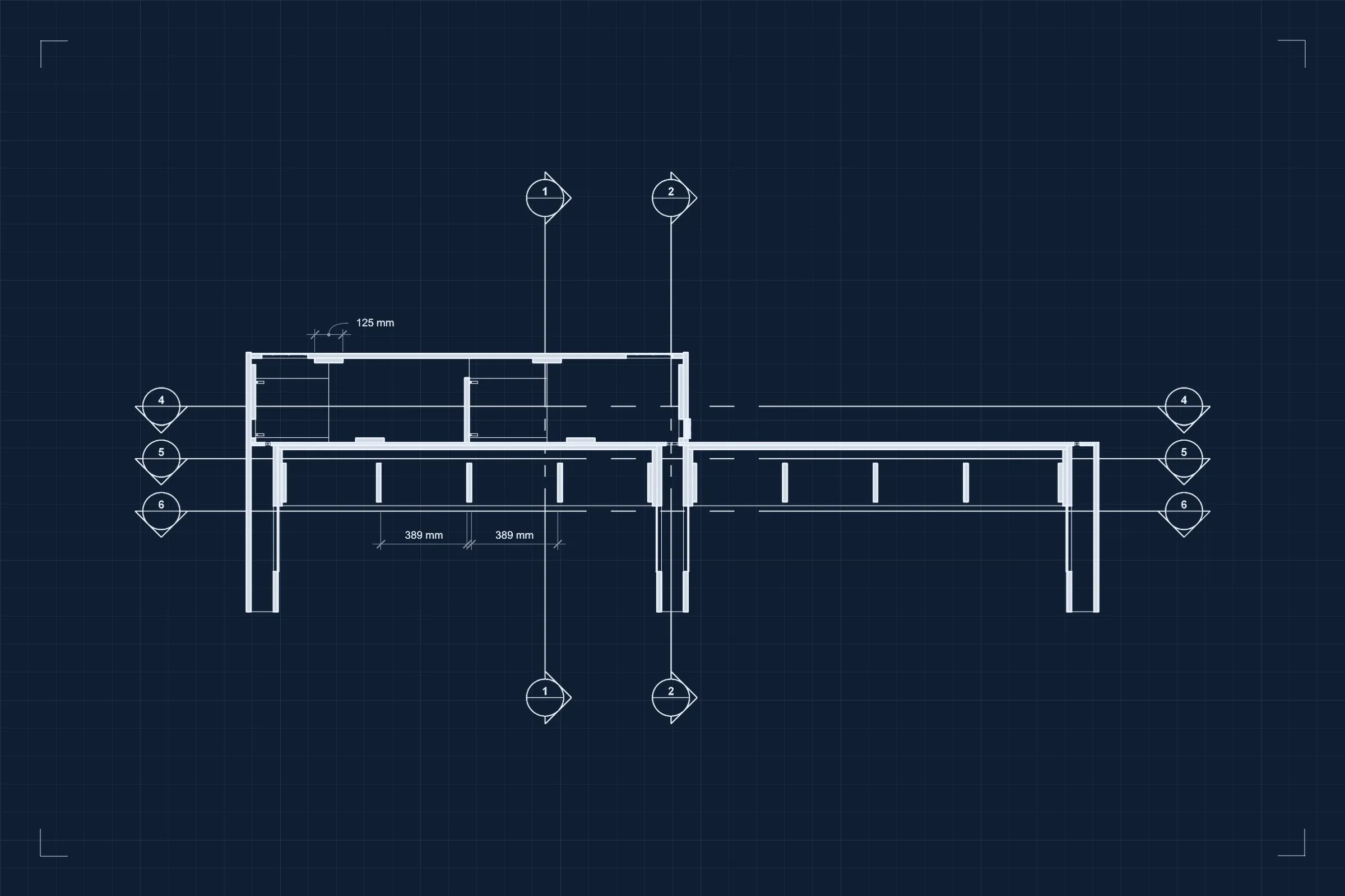 Reading tables, section with grid axes
