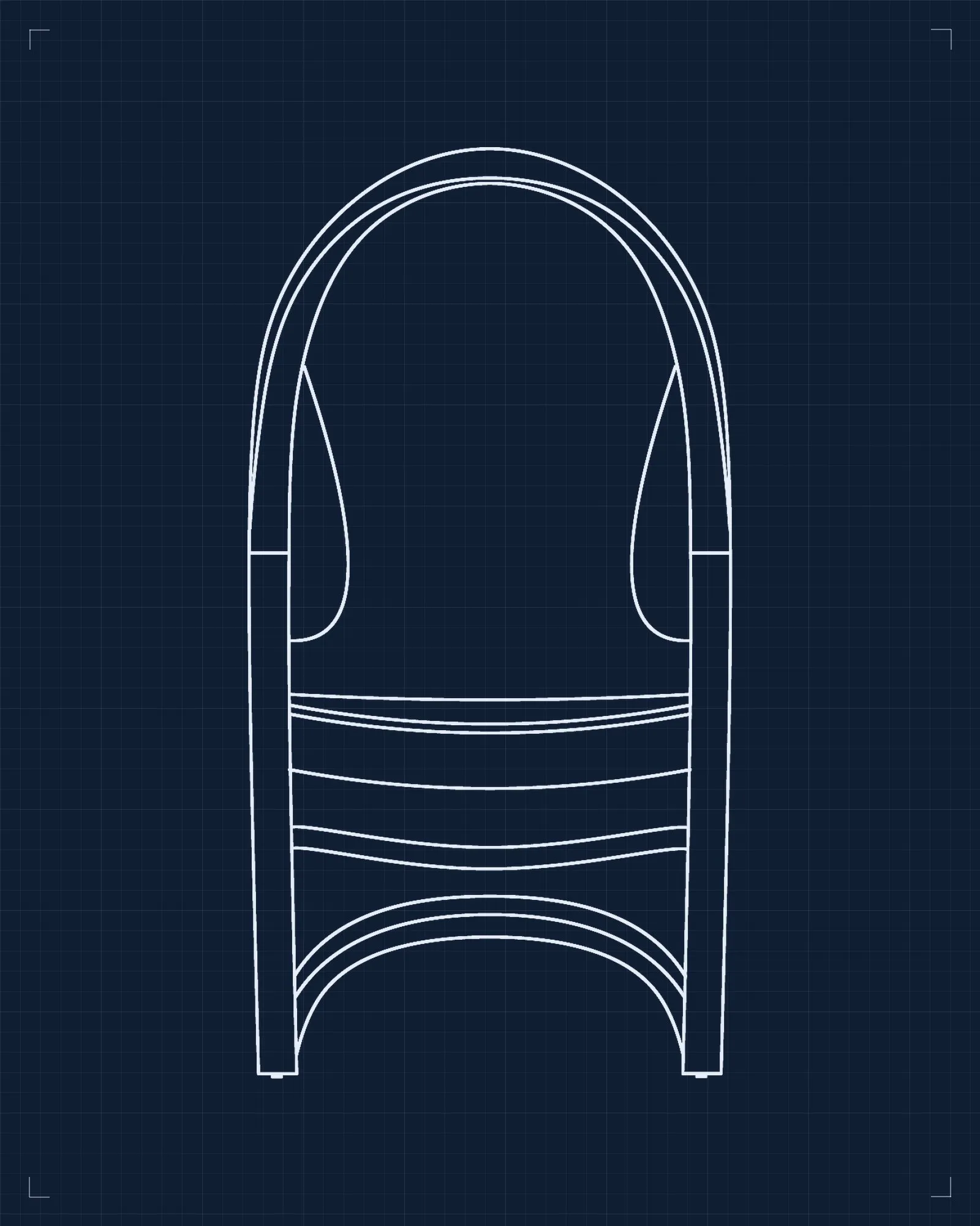 Marino Rocker, front elevation
