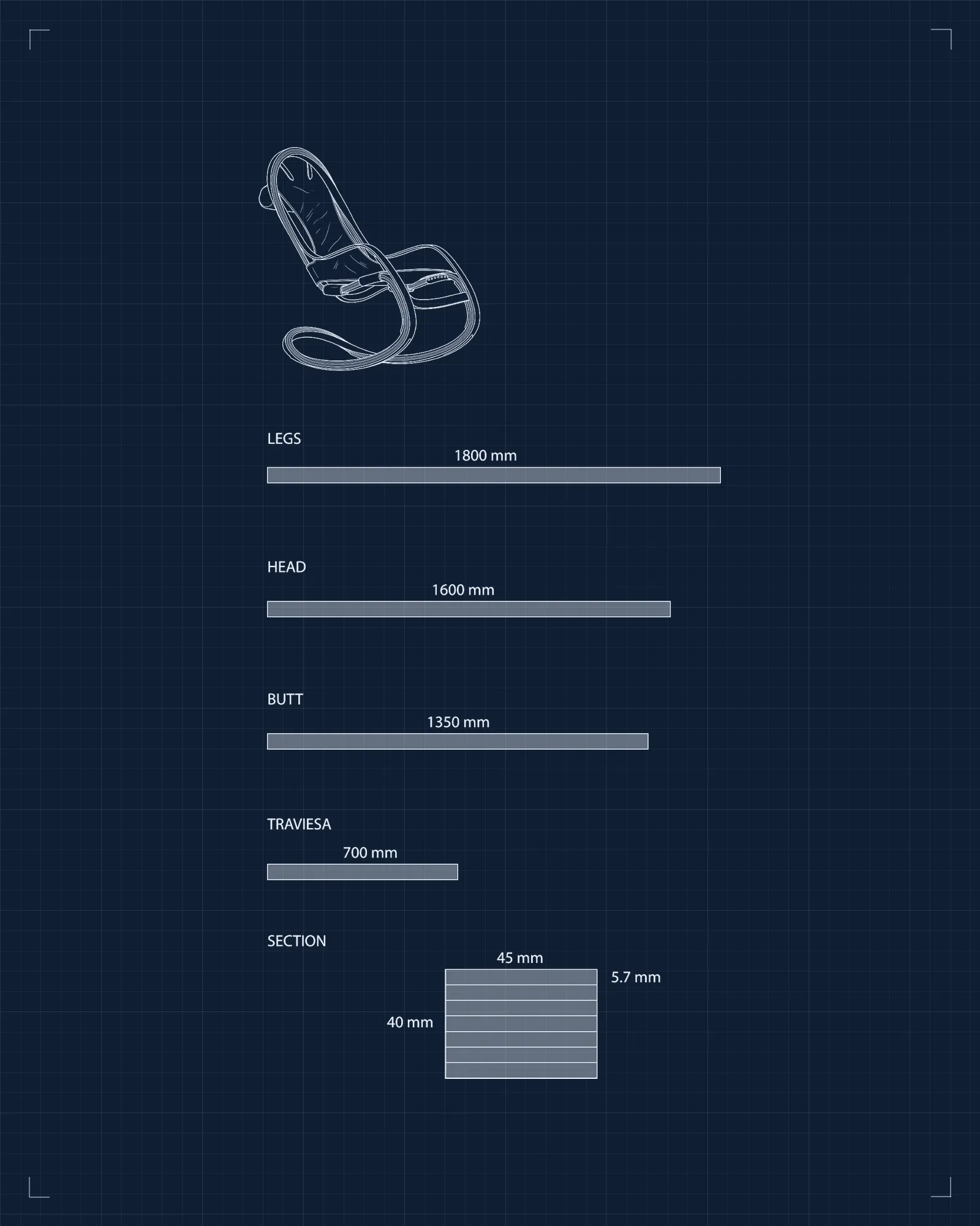 Marino Rocker, lamination lengths and section